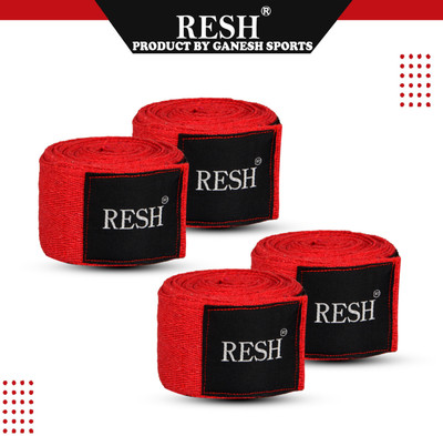 RESH (Red) Pack of 2 pair Indian Professional Boxing Hand Wrap(180 inch)
