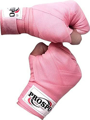 PROSPO Mexican Boxing Hand Wraps, Stretch wrap, Hand Wraps -180 inch(4.5 Meter, pink) Boxing Hand Wrap(180 inch)