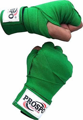 PROSPO Mexican Boxing Hand Wraps, Stretch wrap, Hand Wraps -180 inch(4.5 Meter, Green) Boxing Hand Wrap(180 inch)