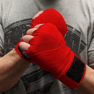 DreamPalace Boxing Hand Wrap Bandage Gloves For Men & Women (Red) Red Boxing Hand Wrap(Red, 113 inch)