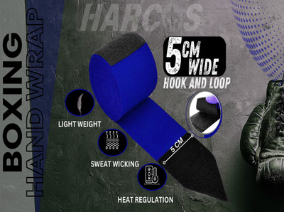 HARCOS Breathable Boxing Hand Wrap Elasticated Thumb Loop Mitts Straps Wrist Protection Boxing Hand Wrap(108 inch)