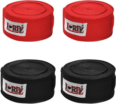 Lordz BOXING HAND WRAP BLACK AND RED COMBO Black Boxing Hand Wrap(Black, 120 inch)