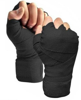 VELLFIRE Professional Boxing Hand Wrap & Hand Bandage Black Boxing Black Boxing Hand Wrap(Black, 108 inch)