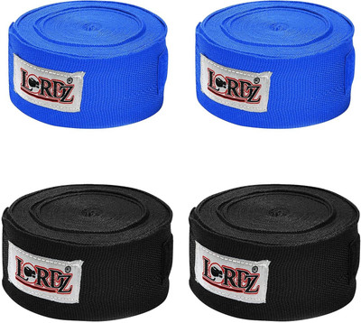 Lordz Boxing Hand Wrap Bandage blue and black (Combo pack of 2 set) Black Boxing Hand Wrap(Black, 120 inch)