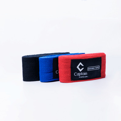 CAPTAIN Boxing hand wraps combo pack Red, Black, Blue Boxing Hand Wrap(Red, Black, Blue, 110 inch)