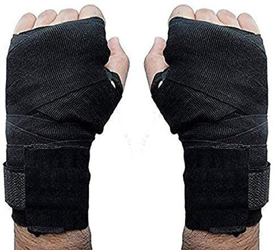 LIVOX Stretchable Boxing Hand Wrap Black Boxing Hand Wrap Boxing Hand Wrap(113 cm)