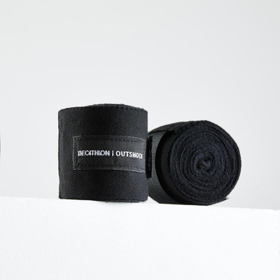 NIMZ Dynamic Adult Boxing Wraps, 2.5m Black, Semi-Stretch Canvas, Hand Wraps, Black Boxing Hand Wrap(Black, 250 cm)