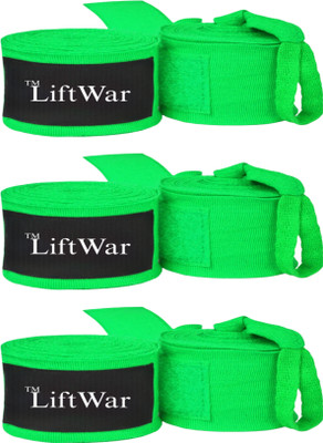 LiftWar Boxing hand wraps combo 3 pair green Boxing Hand Wrap(120 inch)
