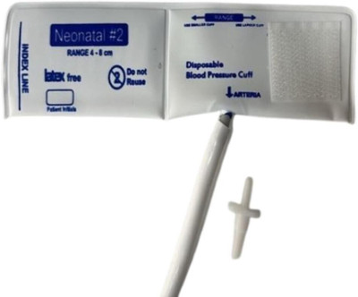 vsuremed Disposable Veterinary/Neonatal Cuff Single Tube with double connector size(4-8) Bp Monitor Cuff