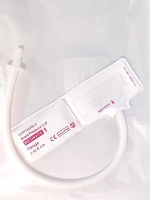 Alexera Disposable Nibp Cuff Neonatal Single Tube Size 1 White (3 TO 6 CM) Bp Monitor Cuff