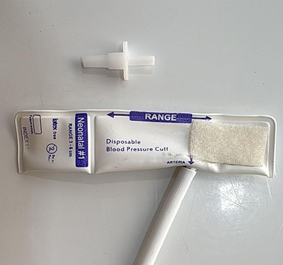 vsuremed Disposable BP Cuff Neonatal Single Tube with double connector size(3-6) Bp Monitor Cuff