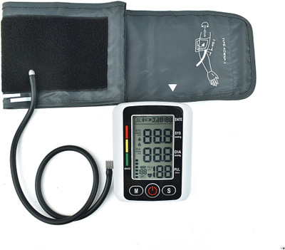 Dishan Digital Blood Pressure Monitor with Cuff Wrapping Guide Intellisense Technology For Accurate Measurement Bp Monitor(White)