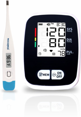 NISCOMED PW-221 New Automatic Digital BP Monitor With Digital Thermometer(White) PW-221 Bp Monitor(White)