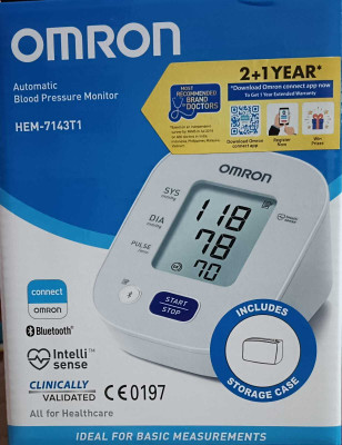 OMRON HEM-7143T1 Digital Bluetooth Bp Monitor(White)
