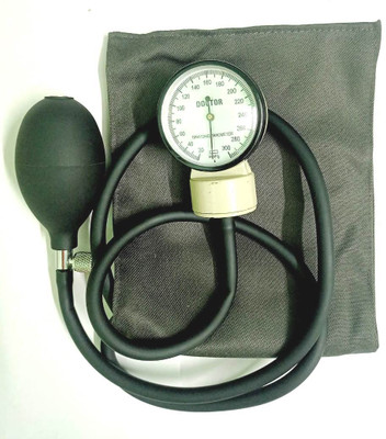 RnB Aneroid Doctor Sphygmomanometer Manual Dial Type Black Blood Pressure Machine Bp Monitor(Black)