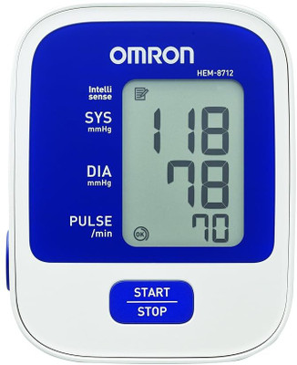 OMRON 8712 Automatic Digital Blood Pressure - One Touch Operation, IntelliSense Technology Bp Monitor(White)