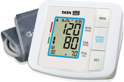 TATA 1mg Blood Pressure Monitor Fully Automatic, Digital BP Monitor T1MG/BP01 Bp Monitor(White)
