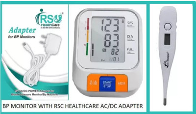 rsc healthcare BP 900 ( Made In India ) With Dr. Morepen Digital Thermometer Fully Automatic BP Monitor with AC/DC Adaptor and Charger & Thermometer Bp Monitor(White)