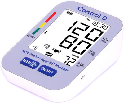 Control D MDI Measure During Inflation USB Port Pulse & BP Machine Fully Automatic Digital Electronic Blood Pressure Monitor Bp Monitor(Silver, White)