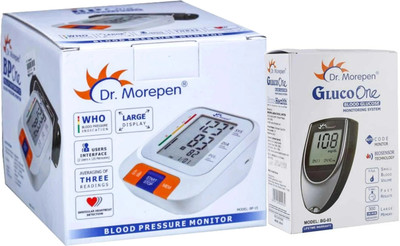 Dr. Morepen BP-15 Glucometer combo pack BP-15, Glucometer BG03 WITH 100 LENSET Bp Monitor(White)