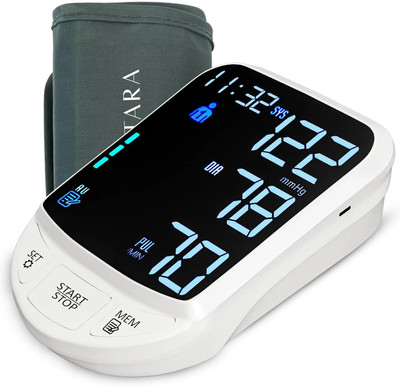 AGEasy Automatic Digital Blood Pressure Machine USB Type C / Battery powered Bp Monitor(White)