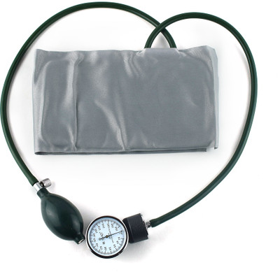 H.Das Sphygmomanometer Manual Arm Blood Pressure Machine with Cuff Wrapping Guide and Rubber Valve Bp Monitor(Black)