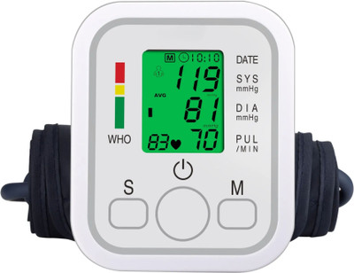 Balson Digital BP Machine Monitor for Upper Arm with Digital Display, One Click Feature, Talking Function, USB Port Pulse Check Bp Monitor(White)
