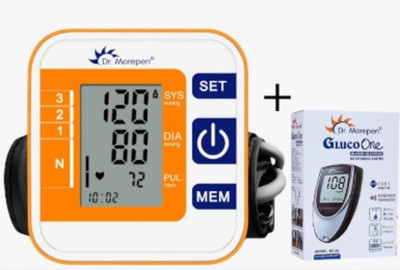 Dr. Morepen Blood Pressure Monitor with BG 03 Glucometer BP-14 Bp Monitor(Orange)