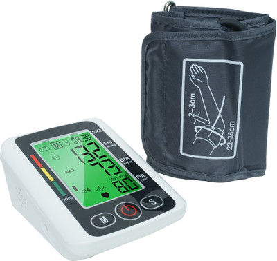 AMKAY Digital Blood Pressure Monitor | Accurate Measurements & One Touch Operation | Fully Automatic Bp Monitor(White & Pink)