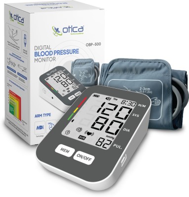OTICA Fully Automatic Digital Blood Pressure Monitor With MDI Technology for Family OBP-500 Coloured Hypertension Indication Bp Monitor(Grey)