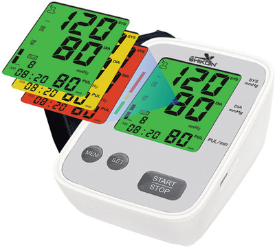Shikon SK-015TC 3 Color LCD Display Automatic Digital Blood Pressure Monitor Made in India Bp Monitor(White)