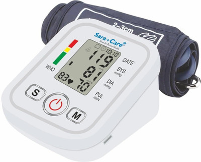 Sara+Care BP Machine With High Accuracy, Fully Automatic BPM-101 Bp Monitor(White)