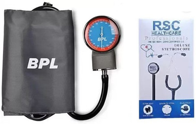 BPL Medical Technologies ANEROID SPHYGMOMANOMETER MANUAL With Dr. Morepen ST-01A stethoscope Aneroid Sphygmomanometer Blood Pressure Machine With Rsc Healthcare Stethoscope Bp Monitor(Grey)
