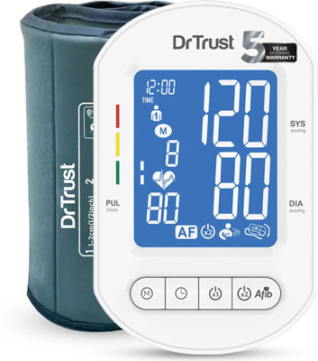 Dr Trust (USA) Fully Automatic Digital Atrial Fibrillation Afib blood pressure machine Model No. 123 Bp Monitor(White)