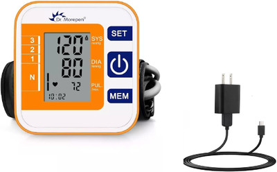 Dr. Morepen BP 14 Fully Automatic Digital Blood Pressure Monitor with USB Compatibility BP 14 Bp Monitor(White, Orange)