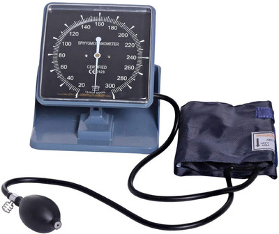 MCP Healthcare MCP005 Desktop Blood Pressure Monitor Aneroid Sphygmomanometer Clock Desktop Monitor Bp Monitor(Blue)