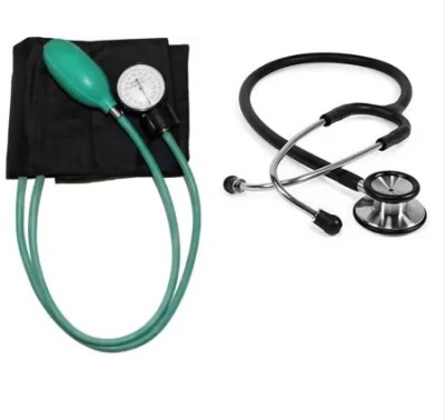RnB Aneroid Manual Sphygmomanomete Blood Pressure Monitor with Acoustic Stethoscoper Upper Arm Dial Type Manual BP Machine Bp Monitor(Green)