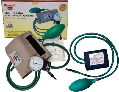 DIAMOND BPDL270 Dial Velcro With Field Calibration Feature with Pediatric Cuff Set- Bp Monitor(Yellow)