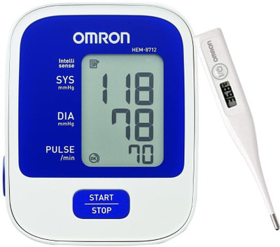 OMRON 8712 World's N0.1 BP with MC-246 Highly Accuracy Thermometer 8712 Bp Monitor Bp Monitor(Blue, White)