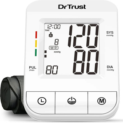 Dr Trust (USA) Fully Automatic i-Check Digital Blood Pressure Checking Machine with MDI Technology Bp Monitor(White)