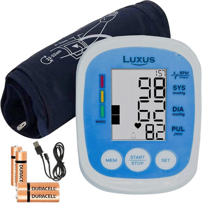 LUXUS BP-105 Digital Automatic Blood Pressure Monitor with USB C port cable Bp Monitor(Blue)