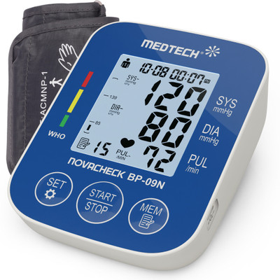 Medtech BP09N BL Portable Automatic Digital Blood Pressure Monitor Machine Portable Automatic Digital Blood Pressure Monitor Machine with USB Port Bp Monitor(White, Blue)