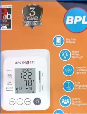 BPL 21 Fully Automatic Digital Blood Pressure Monitor in White Bp Monitor(White)