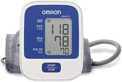 OMRON 8712 Automatic Digital Blood Pressure - One Touch Operation, IntelliSense Technology Bp Monitor(White)