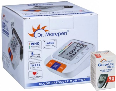 Dr. Morepen BP-15 Blood Pressure Monitor and 50 Strips combo pack BP-15, 50Strips Bp Monitor(White)