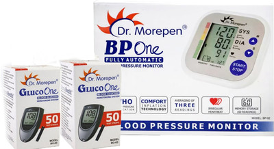 Dr. Morepen BP-02, 50STRIPS BP-02, ACCU CHEK Bp Monitor(White)