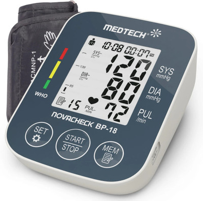 Medtech BP18 Portable Automatic Digital Blood Pressure Monitor Machine works with Type-C BP18 Bp Monitor(White)