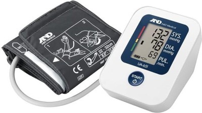 AND UA-651 Blood Pressure Monitor | Clinically Validated | 30 Memory Readings | Irregular Heartbeat Detection | Comfortable Cuff (22-32 cm) | Made in Japan Bp Monitor(White, Blue)