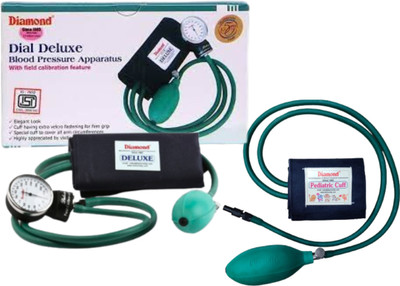 DIAMOND BPDL250 Dial Deluxe (Field Calibration Feature) with Pediatric Cuff Set- Bp Monitor(Green)