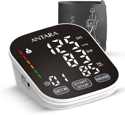 AGEasy Automatic Digital Blood Pressure Machine 5V USB Type C / Battery powered , One touch Bp Monitor(White and Black)